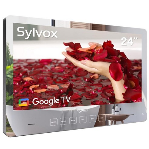 SYLVOX 19'' Smart TV Bathroom Magic Mirror Waterproof LED TV 1080P 500NITS High Brightness Dual Fron, 81.3cm(32인치) 스마트 미러 TV