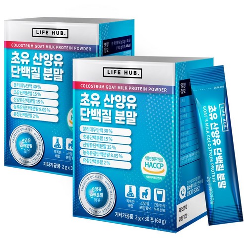 라이프허브 초유 산양유 단백질 분말, 60g, 3개