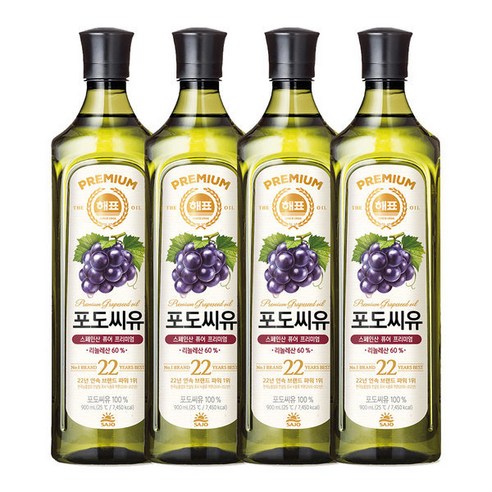 사조 포도씨유 900mL x 2 (2세트 총4개), 상세페이지 참조