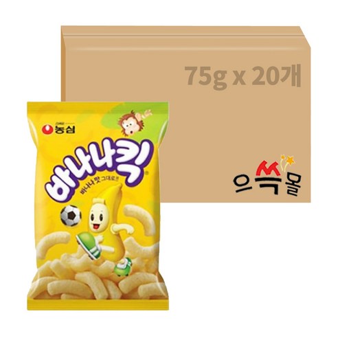 농심 바나나킥, 75g, 20개