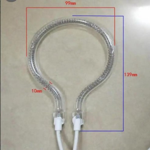 히터 코어 라켓 또는 박쥐 모양 할로겐 가열 튜브 전기 히터 부품 220V 700W, 한개옵션0, 한개옵션0