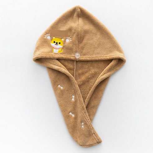 산호 양털 흡수제 자수 건조 캡 극세사 빨리 드라이 고급형, 65*25CM, 코키커피