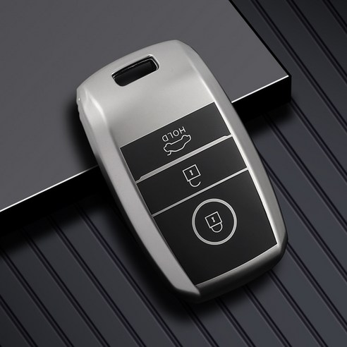 HAKO 메탈릭 키케이스 본품, K-01, 실버