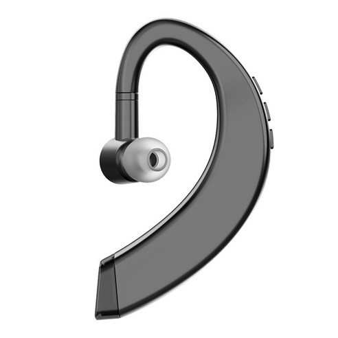 Dkaony 블루투스 헤드셋 V5.0 무선 이어 훅 비즈니스 헤드폰 핸즈프리 이어폰 버드, 검은 색