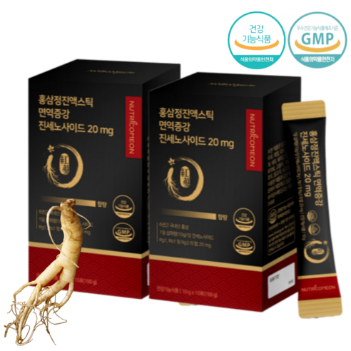 뉴트리커먼 홍삼 선물세트 – 홍삼정, 홍삼스틱, 홍삼액기스, 진세노사이드 20mg, 300g, 2개