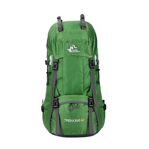 YSSHOP 방수 60L 배낭 배낭 하이킹 캠핑 트레킹 가방 팩, {"사이즈":"68x33x20cm"}, {"수건소재":"나일론"}, 녹색
