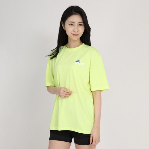 나야스타일 오포라 오버핏 여성용 반팔티 래쉬가드 상의