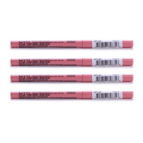 엔와이엑스 리트렉터블 립 라이너 0.28g, Pinky Beige, 4개