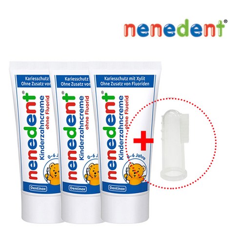 네네덴트 어린이 무불소 치약 3개, 50ml