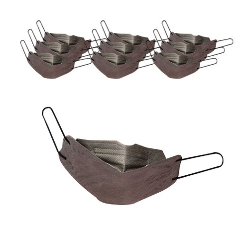 장도연 마스크프렌즈 입체형 10매입 3D 칼라 마스크, 1box (10pcs), 블랙 - 소형