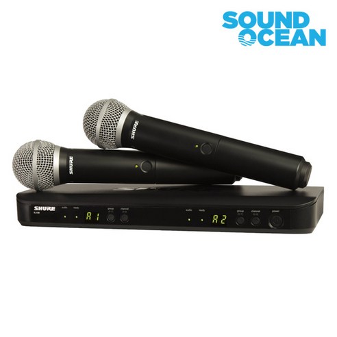 슈어 무선마이크 SHURE Wireless Microphone, BLX288/PG58(듀얼 무선핸드)