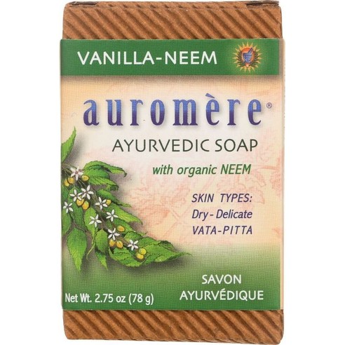 Auromere 아유르베딕 비누, 78g, 1개