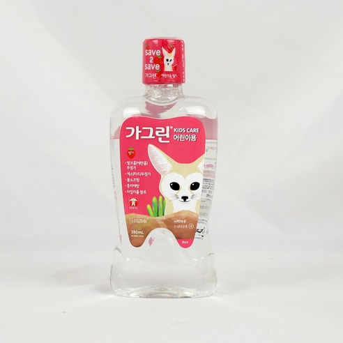 가그린 어린이용 구강청결제 딸기향, 380ml, 1개