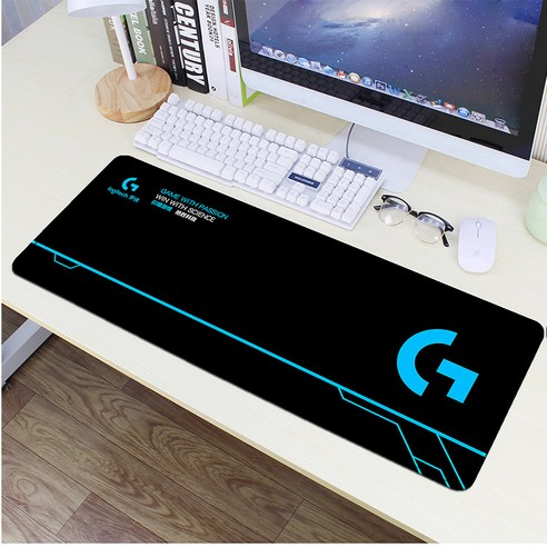 KORELAN게임 e스포츠 마우스 패드 800X300 초대형 두꺼운 자물쇠 먹으면서 닭 CS PC방 컴퓨터 테이블 패드 맞춤형, 800X400X3mm 잠금 모서리, 나기3
