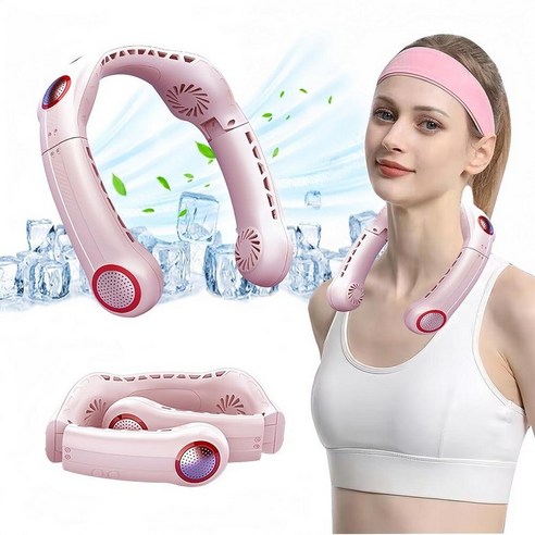 Viowey Neck Fan Portable Fan around Neck 4000mAh Battery Operated Wearable Personal A233856, Pink_233856