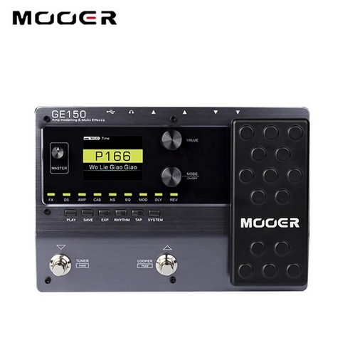 Mooer GE100 멀티 이펙트 프로세서 이펙트 페달 루프 레코딩 포함 (180s) Mooer GE150 기타 페달 앰프, 05 GE150 UK Plug