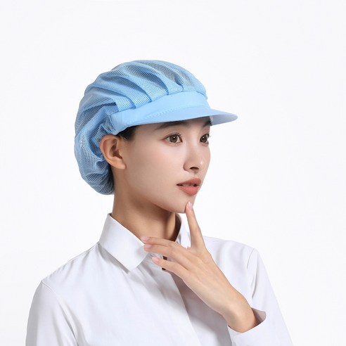 블라제스 남녀공용 편안한 위생모자, 스카이블루 올망사, 3개