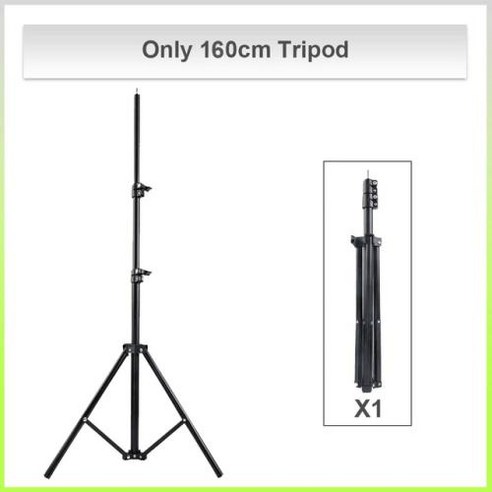 ZOMEI 라이브 방송 삼각대 랜딩 타입 카메라 셀카 비디오 라이트 프레임 금속 거치대 휴대폰 삼각대 스탠드 유튜브 프리미엄 160cm, 2) 1.6m Tripod Set