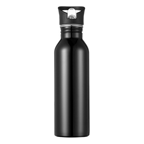 야외 스포츠 하이킹 달리기용 스테인리스 스틸 물병 음료 컵 750ml/26 oz - 다양한 색상, 빨아 탑 블랙, 750ml, 스테인레스 스틸