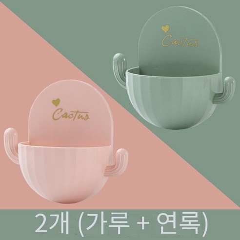 창조적 인 비누 상자 흡입 컵 벽 장착, "2 복장 악의적 인 비용 효율적인" 핑크 라이트 그린