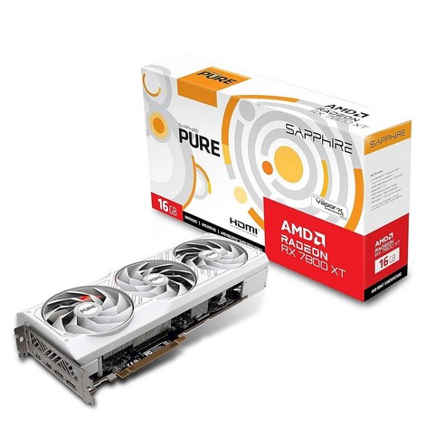 Sapphire 11330-03-20G 퓨어 AMD 라데온 RX 7800 XT 게이밍 그래픽 카드 16GB GDDR6 AMD RDNA 3 포함