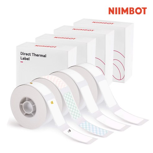 시노링크 프리픽 라벨지 세트 NIIMBOT D11 D110 D101 H1S 님봇 라벨프린터 전용, D03. 화이트x2복합 [4롤세트], 1개