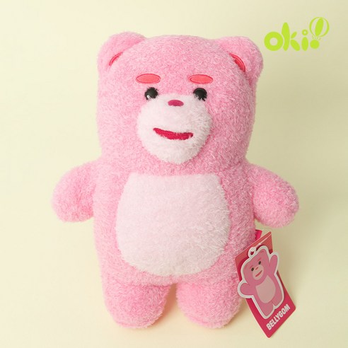 오키오 핑크곰 벨리곰인형 뽀글이 인형, 1개, 핑크, 60cm