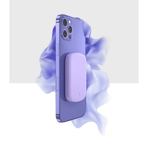 1+2 [무선] 맥세이프 고속충전 20W 10000mAh 대용량 보조배터리, 화이트, 화이트