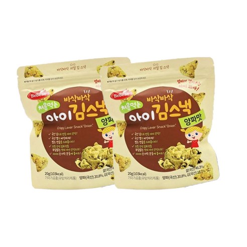 베베스트 처음먹는 아이 김스낵, 양파맛, 20g, 4개