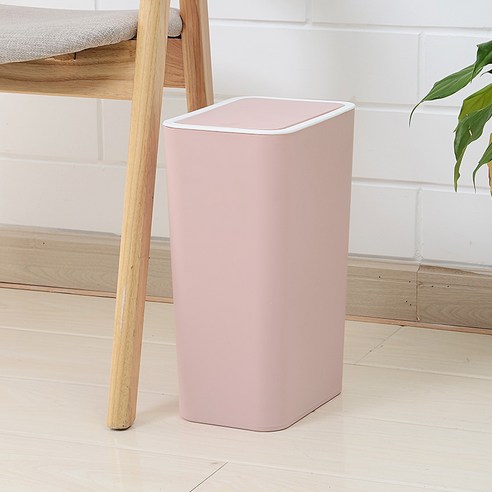 원터치 가정용 쓰레기통 수납, 핑크