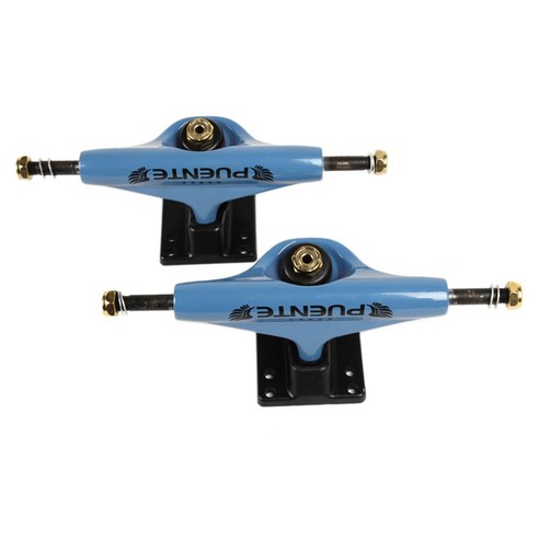 Xzante PUENTE 2Pcs 5 인치 알루미늄 트럭 스케이트 보드 지상 교량 롱보드, 파란색