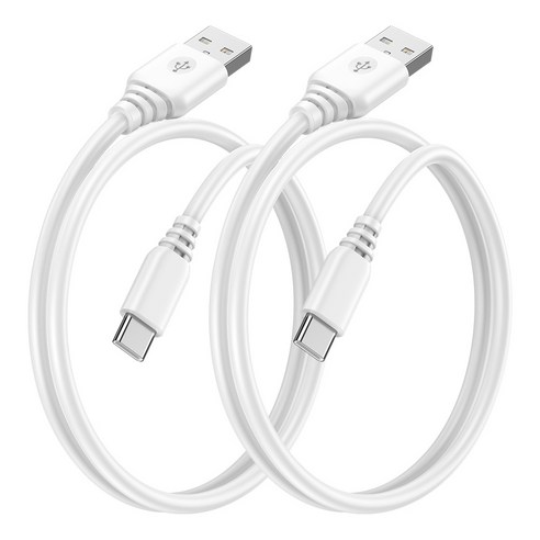 ANNIBER USB A to C타입 고속 충전 케이블, 2개, 화아트, 1.8m
