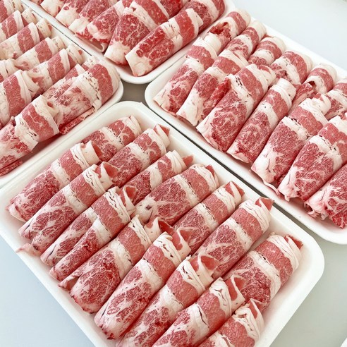250g씩 소분포장 우삼겹 500g 삼겹양지 소고기대패 차돌박이 샤브샤브육 미국산 냉동제품