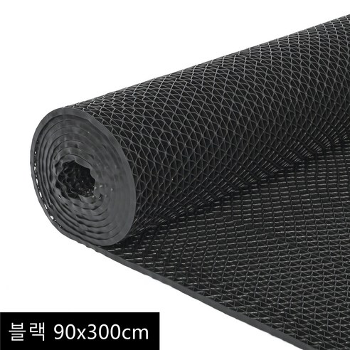 GAPINO 욕실 미끄럼방지 매트 화장실 물빠짐 바닥매트 고무매트 패드 5.5mm두께 대형, 블랙