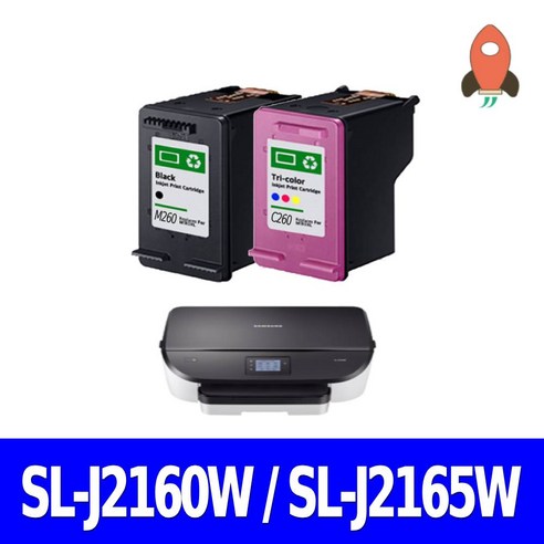 삼성 SL-J2160W 잉크 복합기 잉크젯 팩스기 프린터기 SL-J2165W 호환, 1개입, M260 대용량 검정색잉크