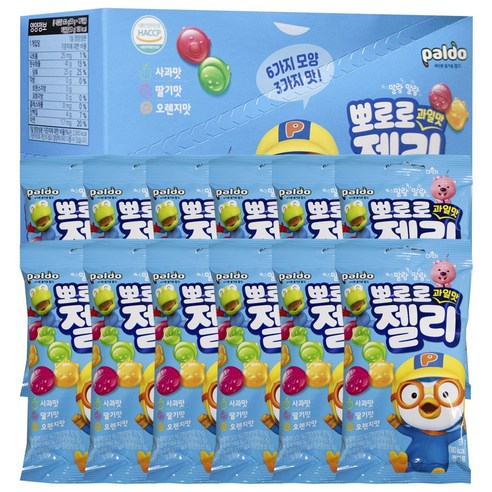 팔도 뽀로로 과일맛 젤리, 53g, 12개