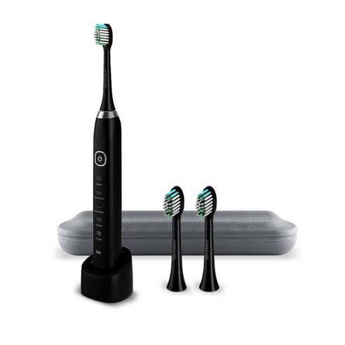 Sarmocare S100/S200 초음파 소닉 핏 Digoo DG-YS11 용 6Pcs 교체 전동 칫솔 헤드, 1set black