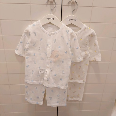 아가방 NC청주점, 25년 여름, 무형광 원단의 부드러운 감촉, 7부 내의로 여름 더위를 잊다 아가방여름내의