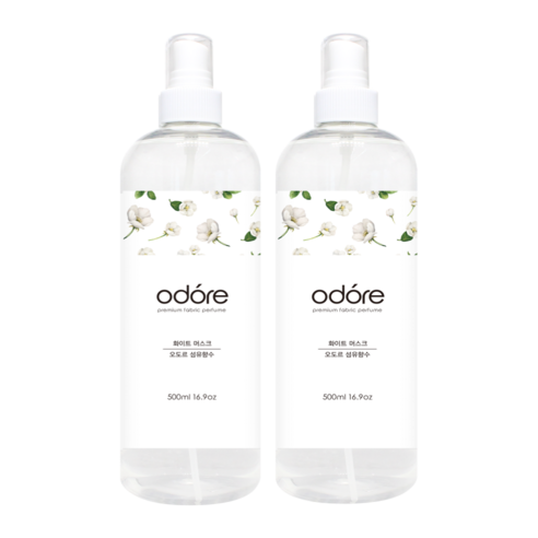 오도르 섬유향수, 화이트머스크, 2개, 500ml