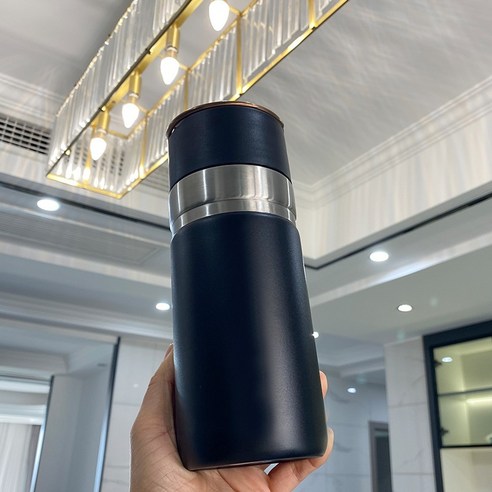 ZZJJC 아이디어 보온병 아이디어 텀블러 아웃도어 보온병, 500ml, 블랙을 손에 들다