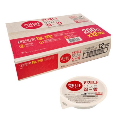CJ제일제당 햇반 200g x12입 1박스, 10개