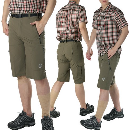 남성을 위한 스타일과 기능의 완벽한 조화: 스판 카고 벨트 반바지 건빵 택티컬 팬츠