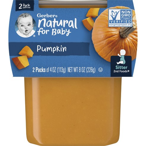 거버 과일 퓌레 226g, Pumpkin (호박), 1개