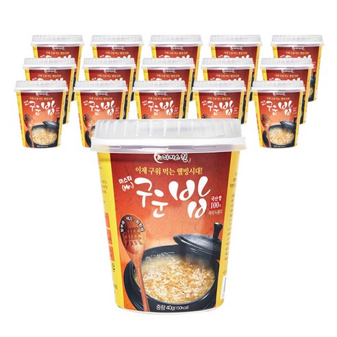 라이스웰 간편 누룽지 컵, 40g, 16개