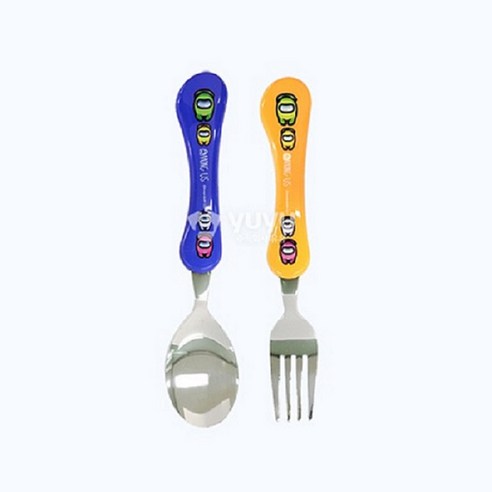 어몽어스 바른 그립 스푼 포크 세트: 안전하고 즐거운 식사 시간!