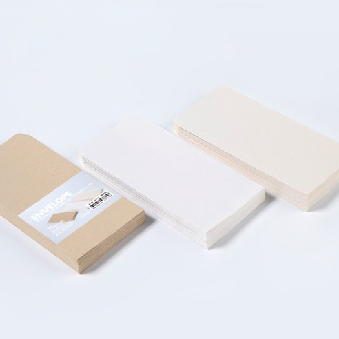 PaperPhant 하이퀄리티지 도톰한 세로형 봉투, 3컬러 티끌지(한지) 120g 75매