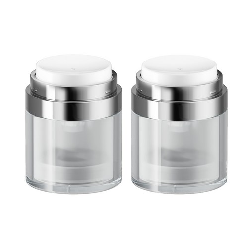 싱글레이드 에어리스 진공 투명 펌프 공병, 2개, 30ml