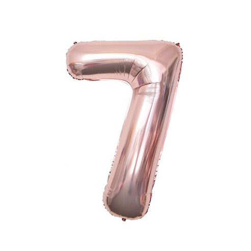 생일파티 숫자풍선7 65cm, 1개, 로즈골드