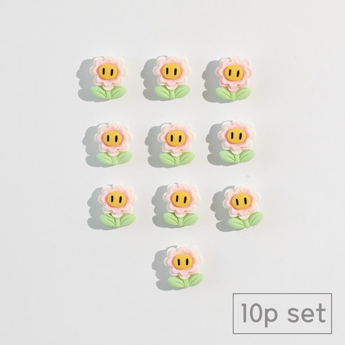 84x84 인테리어 냉장고 자석 마그네틱, 큐티플라워10p