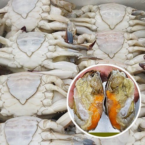 [대풍수산] 100%국내산 연평도 급냉꽃게, 연평도 급냉 숫꽃게 대 1kg(2~3미), 1개